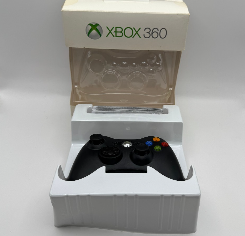 Microsoft Xbox 360 Wireless Controller Schwarz mit OVP 9m Funk