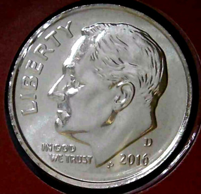 2016-D 10C Roosevelt Dime BU M/S CLAD 23ls0519-1