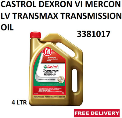 CASTROL  DEXRON VI MERCON LV TRANSMAX TRANSMISSION OIL 4 LTR  3381017