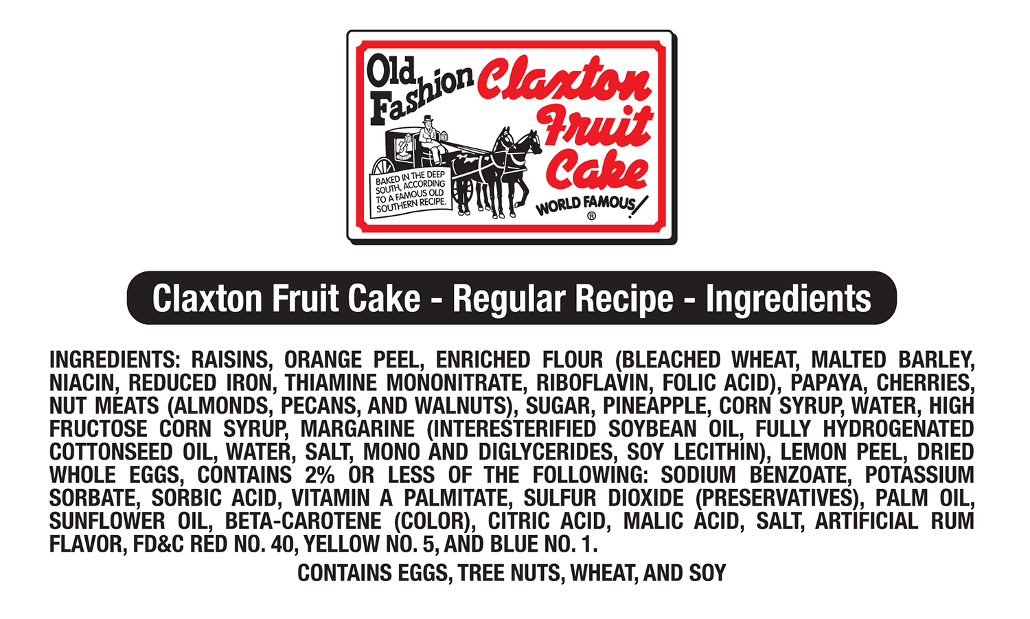 Claxton Fruit Cake - 3-1 Lb. "Three-Gift Pack" - Regular Recipe In Gift Cartons