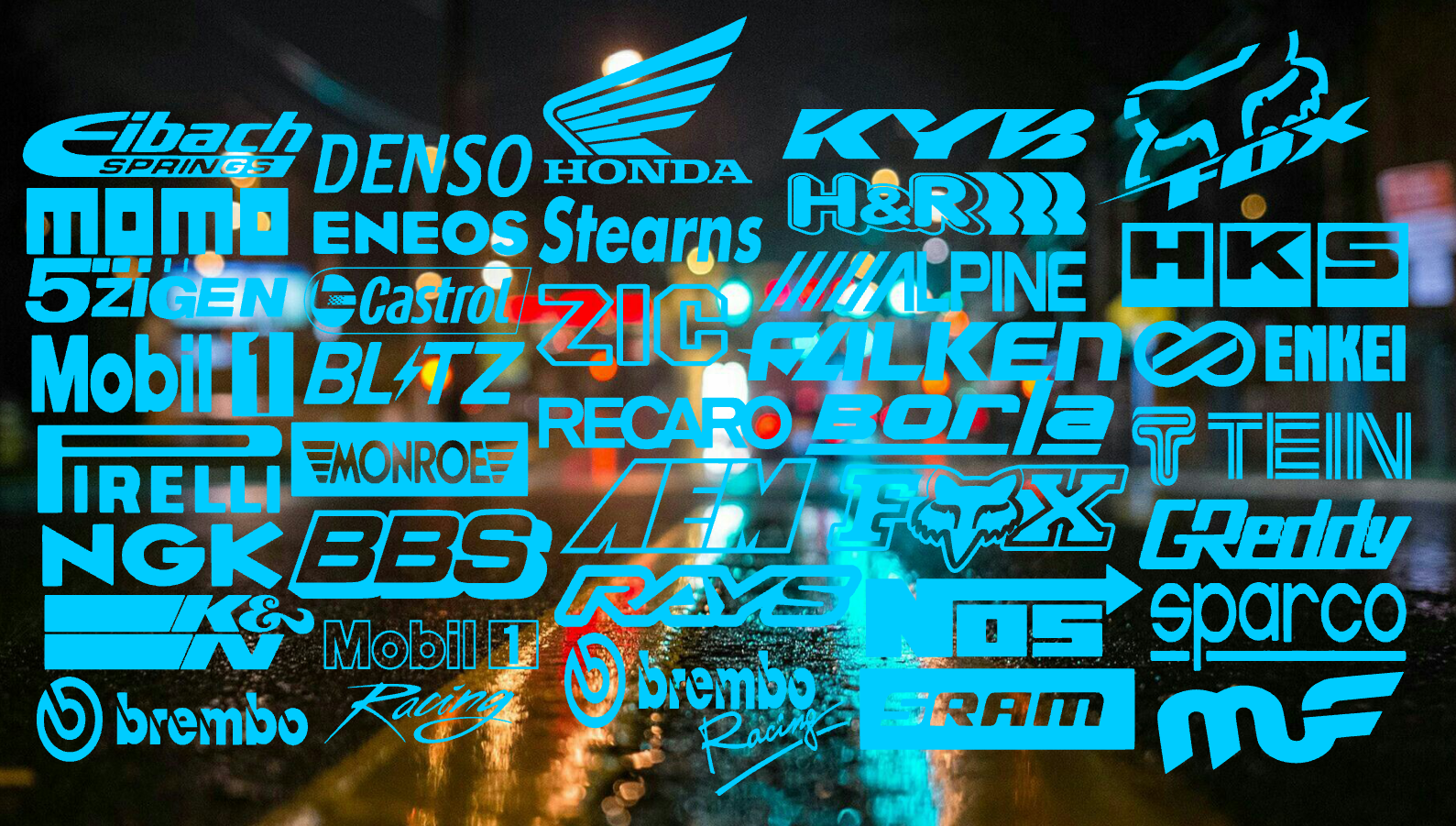 Color:Blue:37Automotive Sponsor Decals JDM Car Racing Drift Sticker