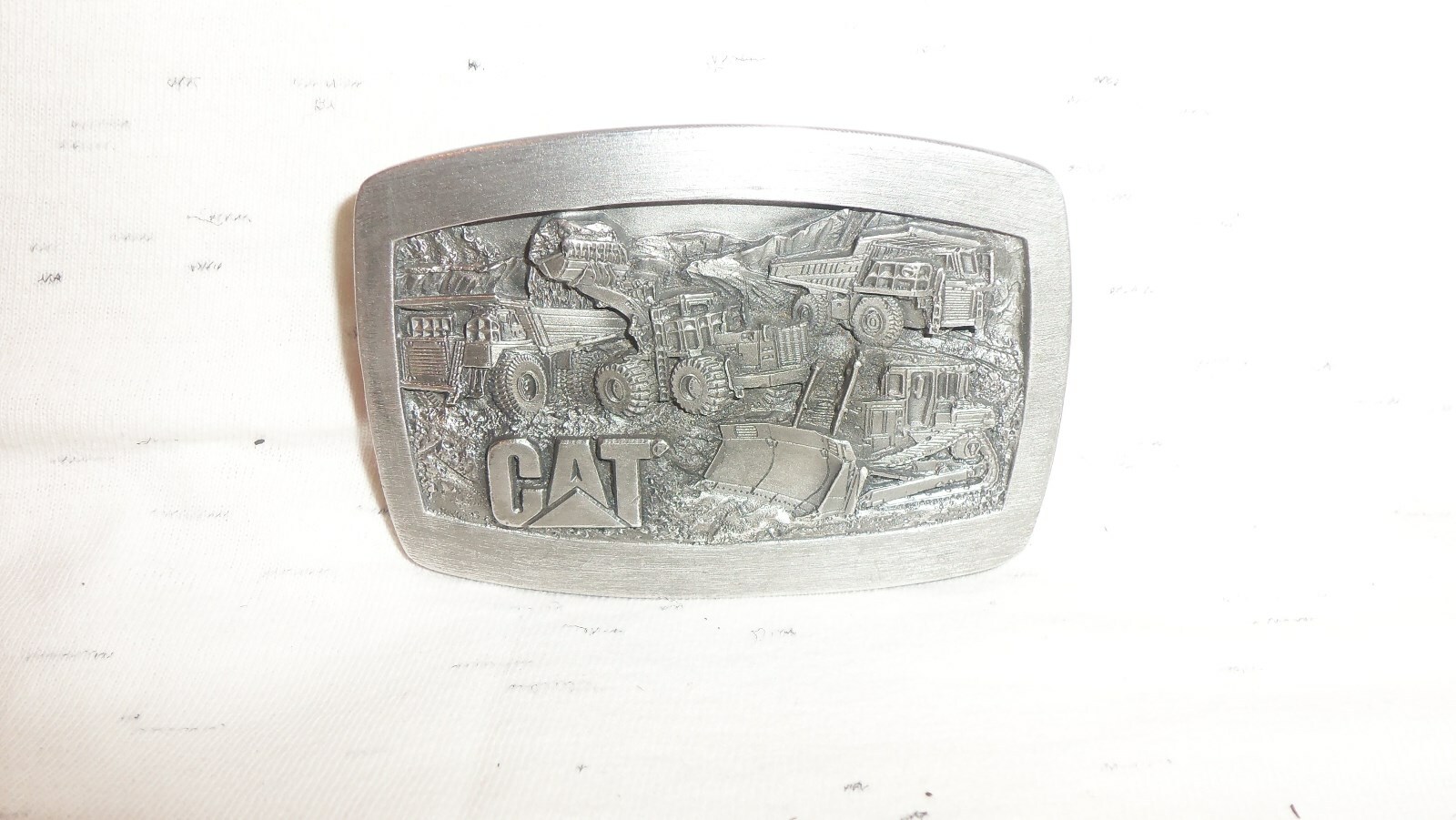 vintage caterpillar surface miners belt buckle