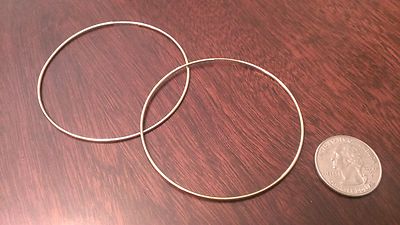 Pre-owned Wishing For Claudia 2.5" Large 10k Yellow Gold Round Endless Hoop Earrings Polished Hoops (1x65mm)