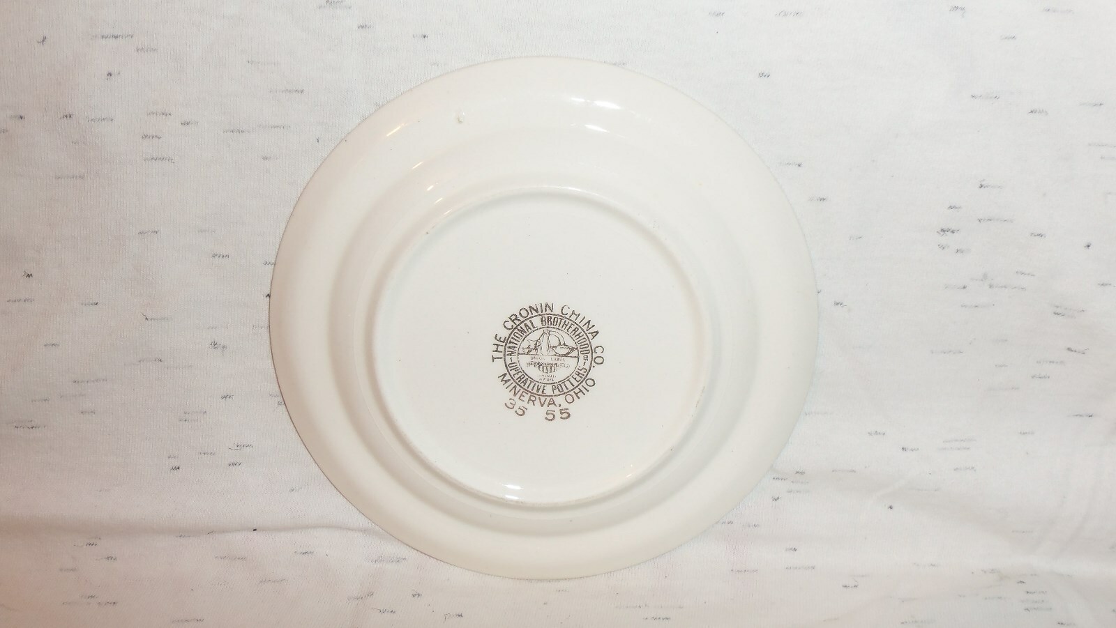 THE CRONIN CHINA CO. MINEVA OHIO NATIONAL BROTHERHOOD 35 55
