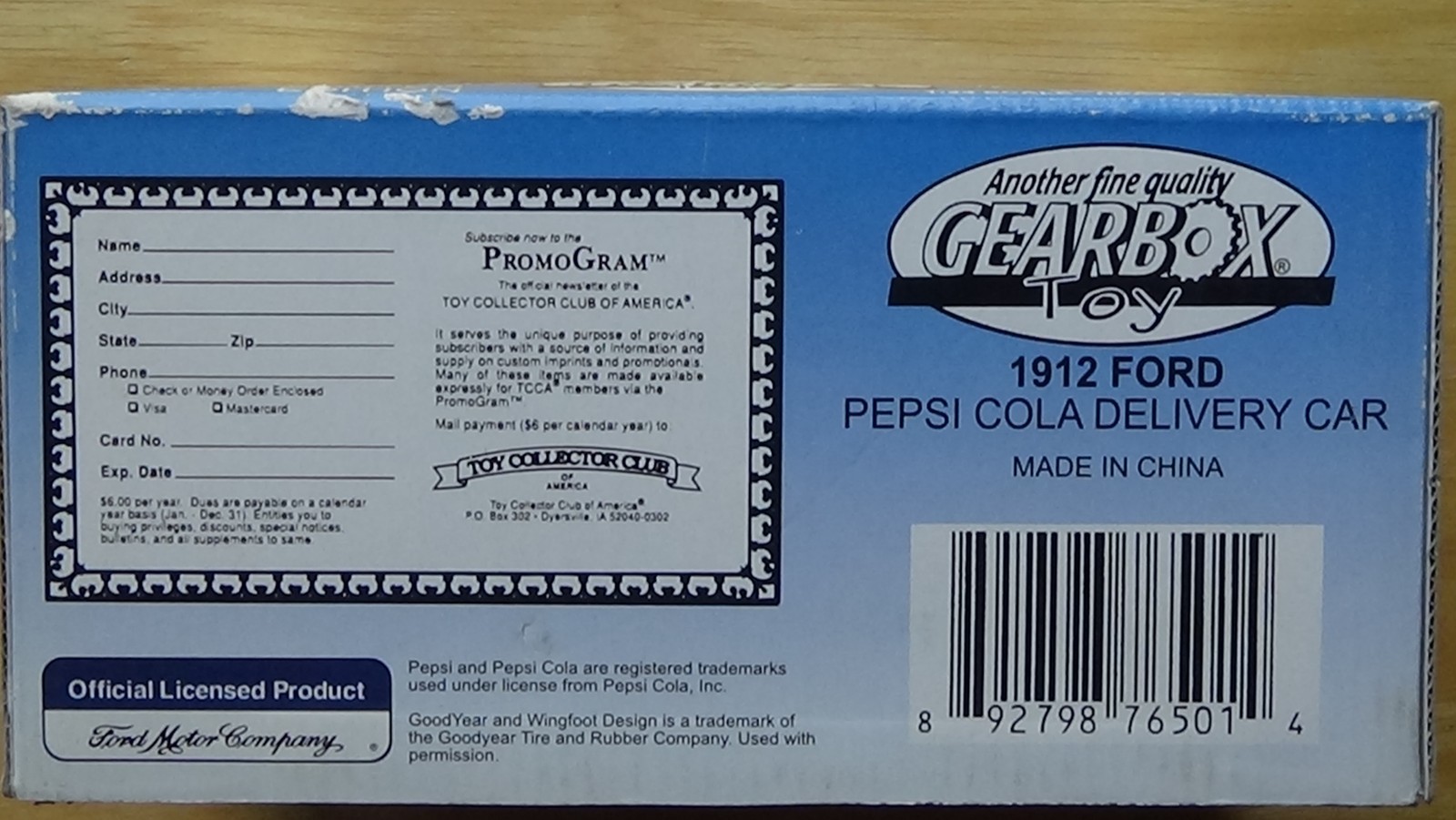 Gearbox Pepsi Cola Keystone Cops 1912 Ford Del. Car Locking Bank LE NEW in Box