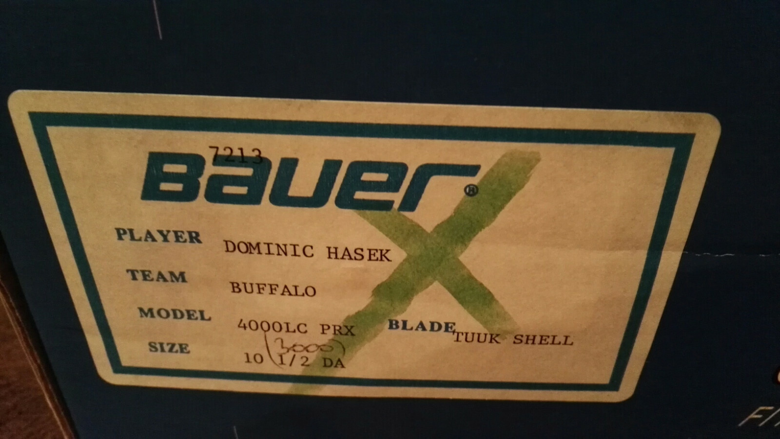 DOMINIC HASEK PRO RETURN BAUER SUPREME GOALIE SKATES NHL PRO STOCK SZ 10.5 NHL
