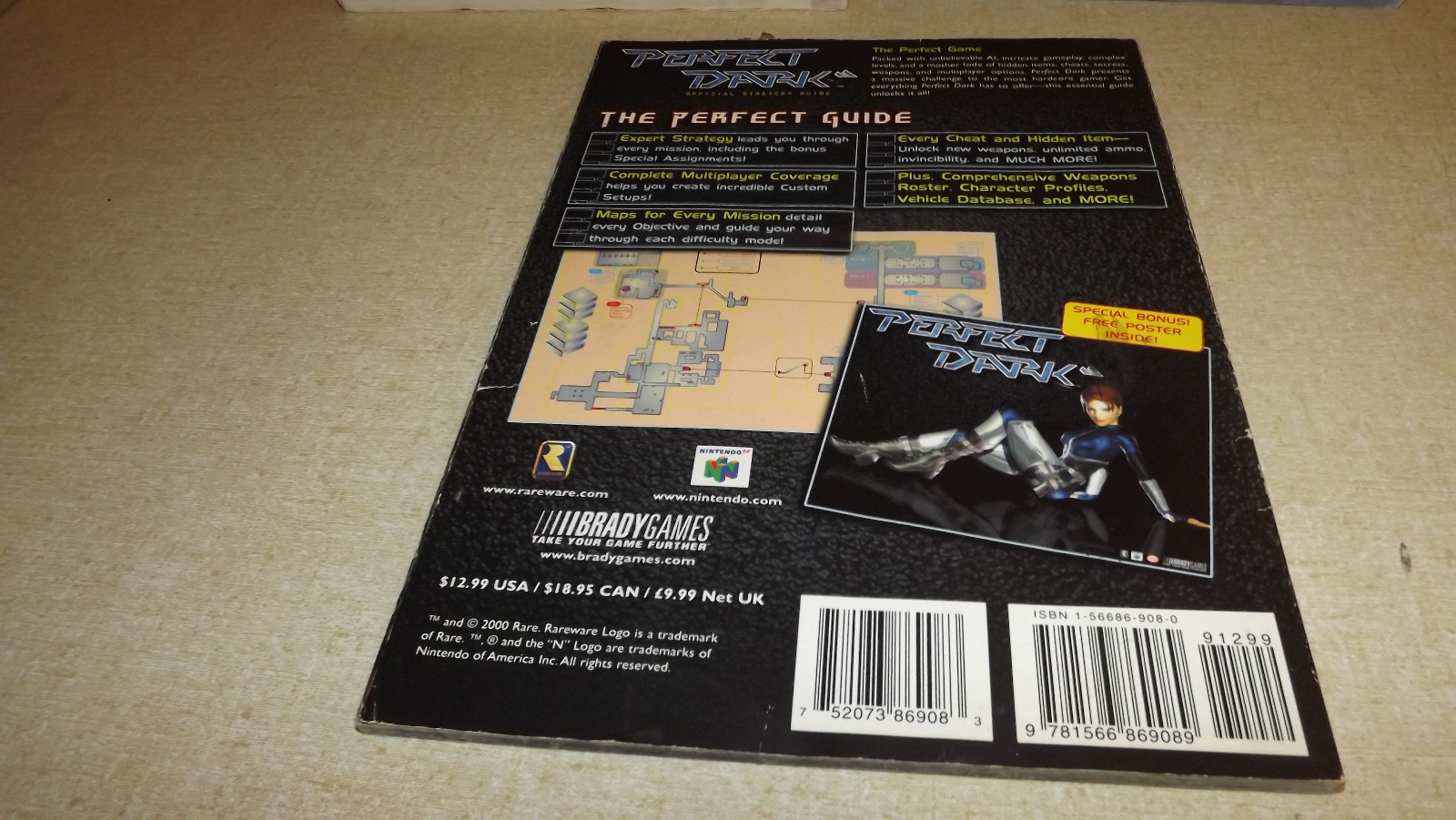 (3) Game Strategy GUIDES  POKEMON  GOLDENEYE 007 PERFECT DARK  Nintendo Brady