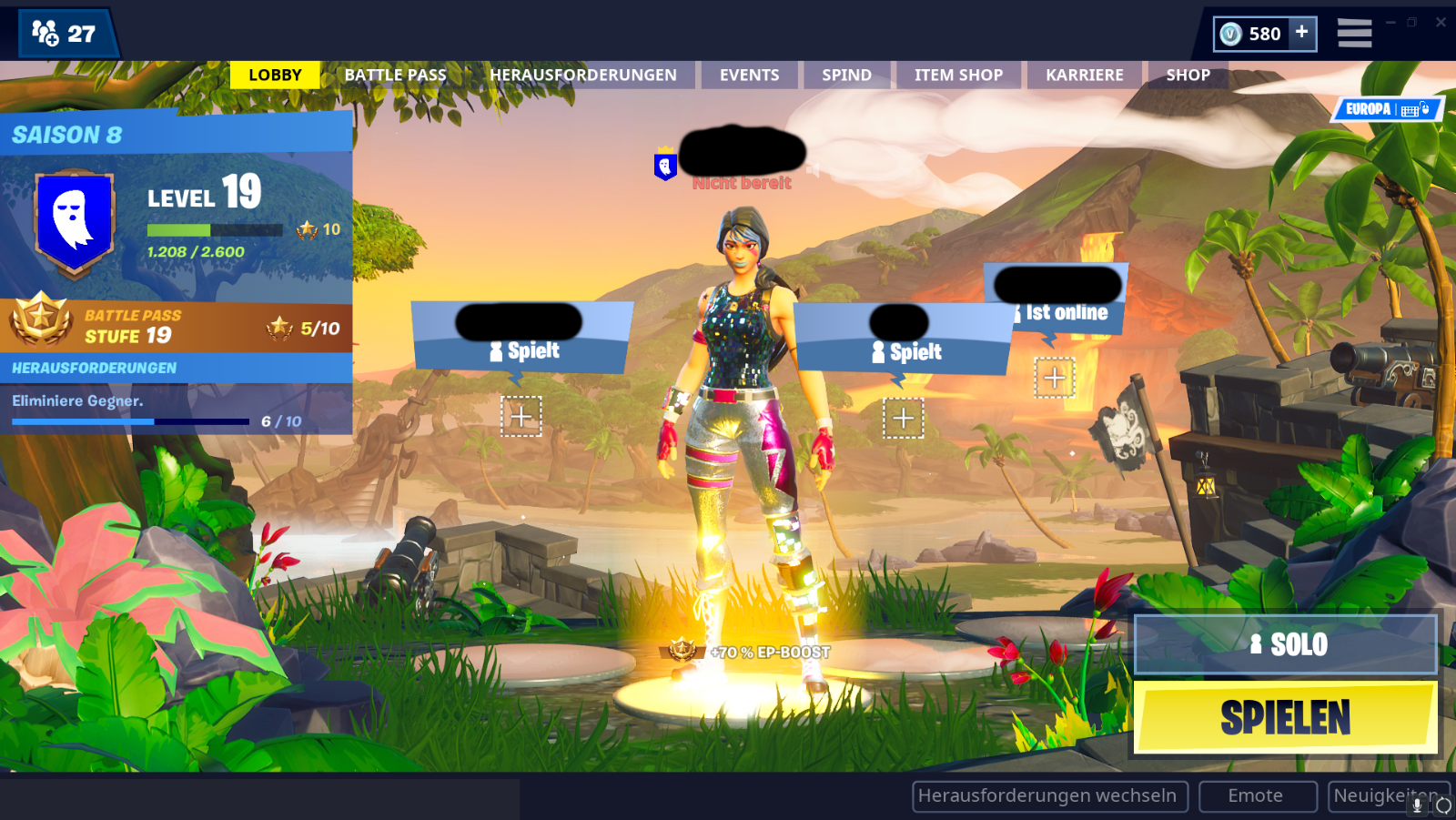 Fortnite Account Season 2 Bis Season 8 Uber 70 Skins Und Rdw - 