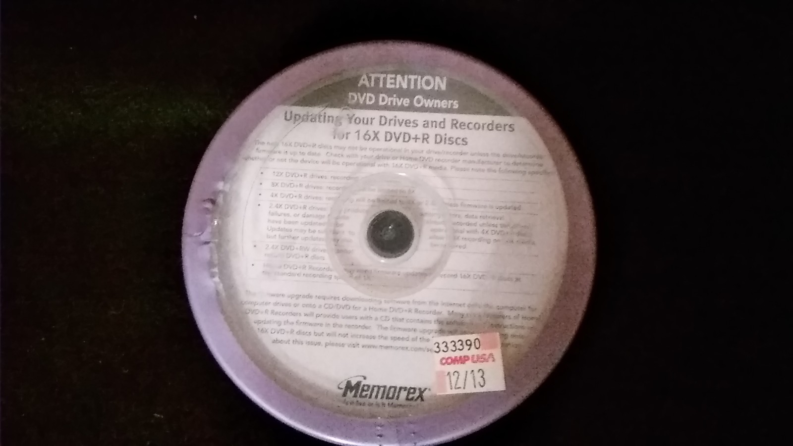 New Memorex 50 Pack Set Printable DVD+R 16x 4.7GB 120 min Discs Sealed bonus