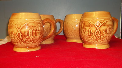 4 Hull Early Stoneware 494  Mugs Steins Tankards