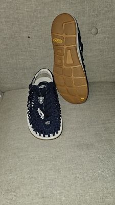 Keen Uneek Canvas Navy/Birch Waterfront Sandal Men's sizes 7