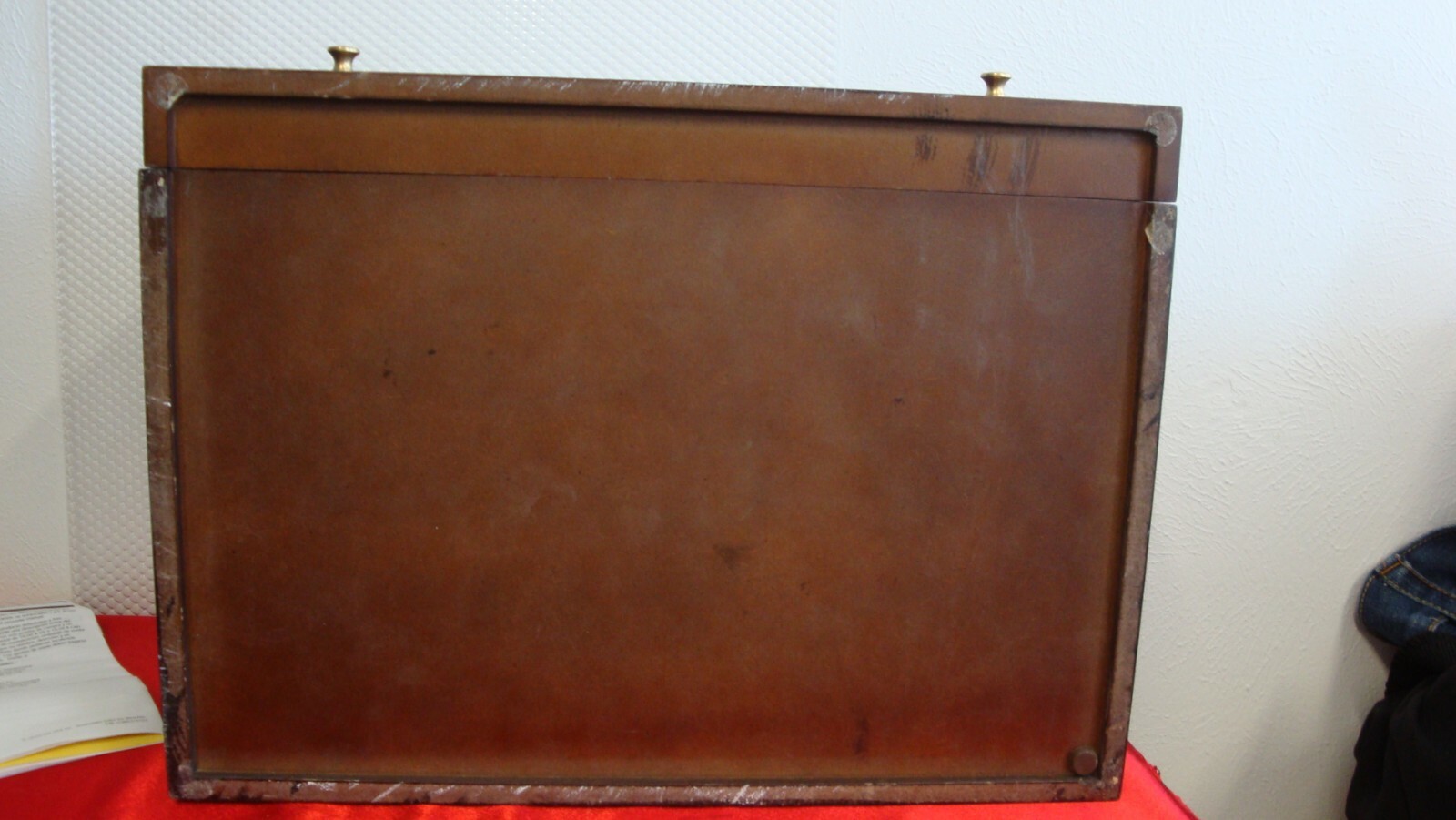 Vintage Reed & Barton Hand-crafted Wood Storage Chest wDrawer for Silverware US