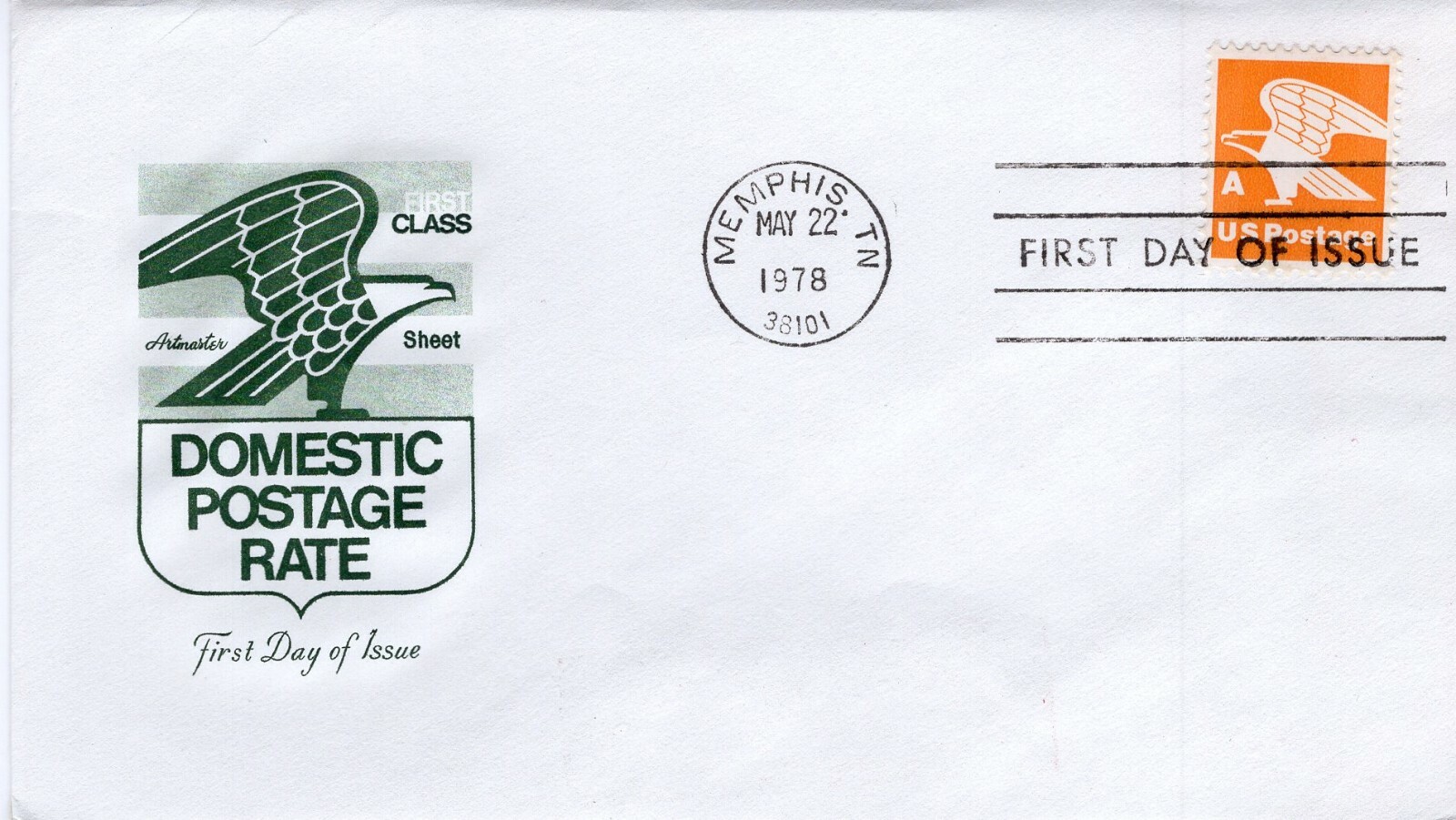 1978 Artmaster FDC USPS #1735 15¢ A Rate Eagle Stamp First Day Issue ST1987