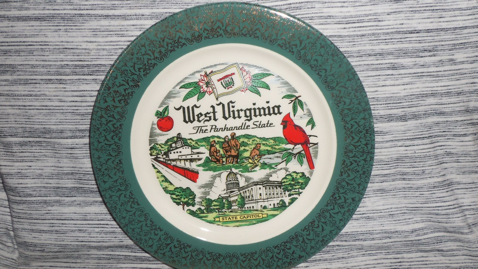 Vintage West Virgina state collectors plate new old U.S.A