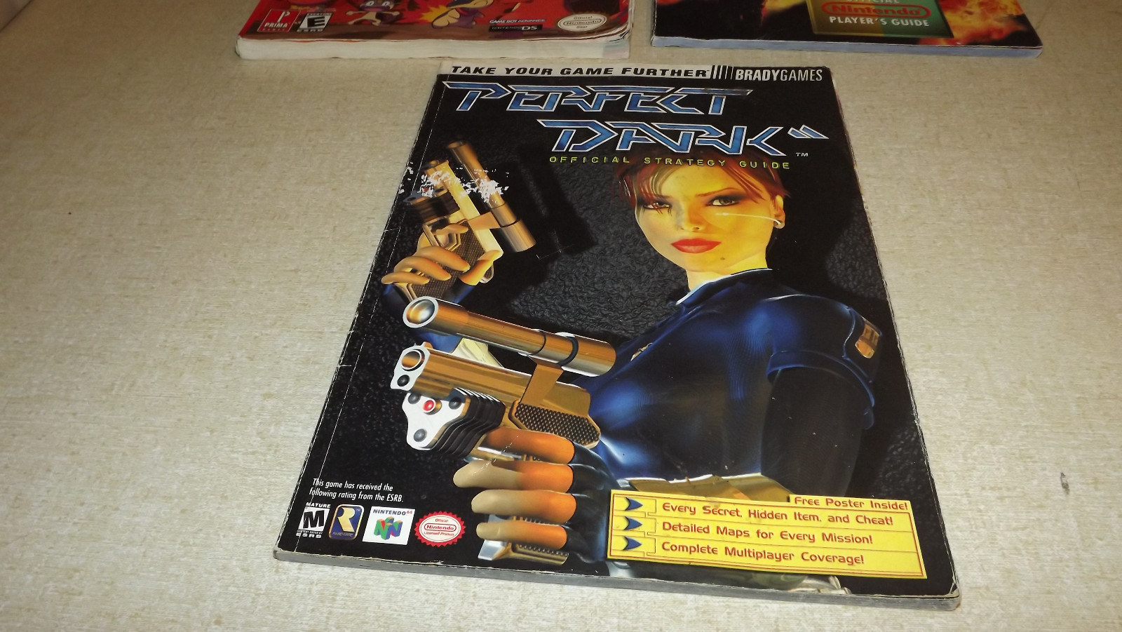 (3) Game Strategy GUIDES  POKEMON  GOLDENEYE 007 PERFECT DARK  Nintendo Brady