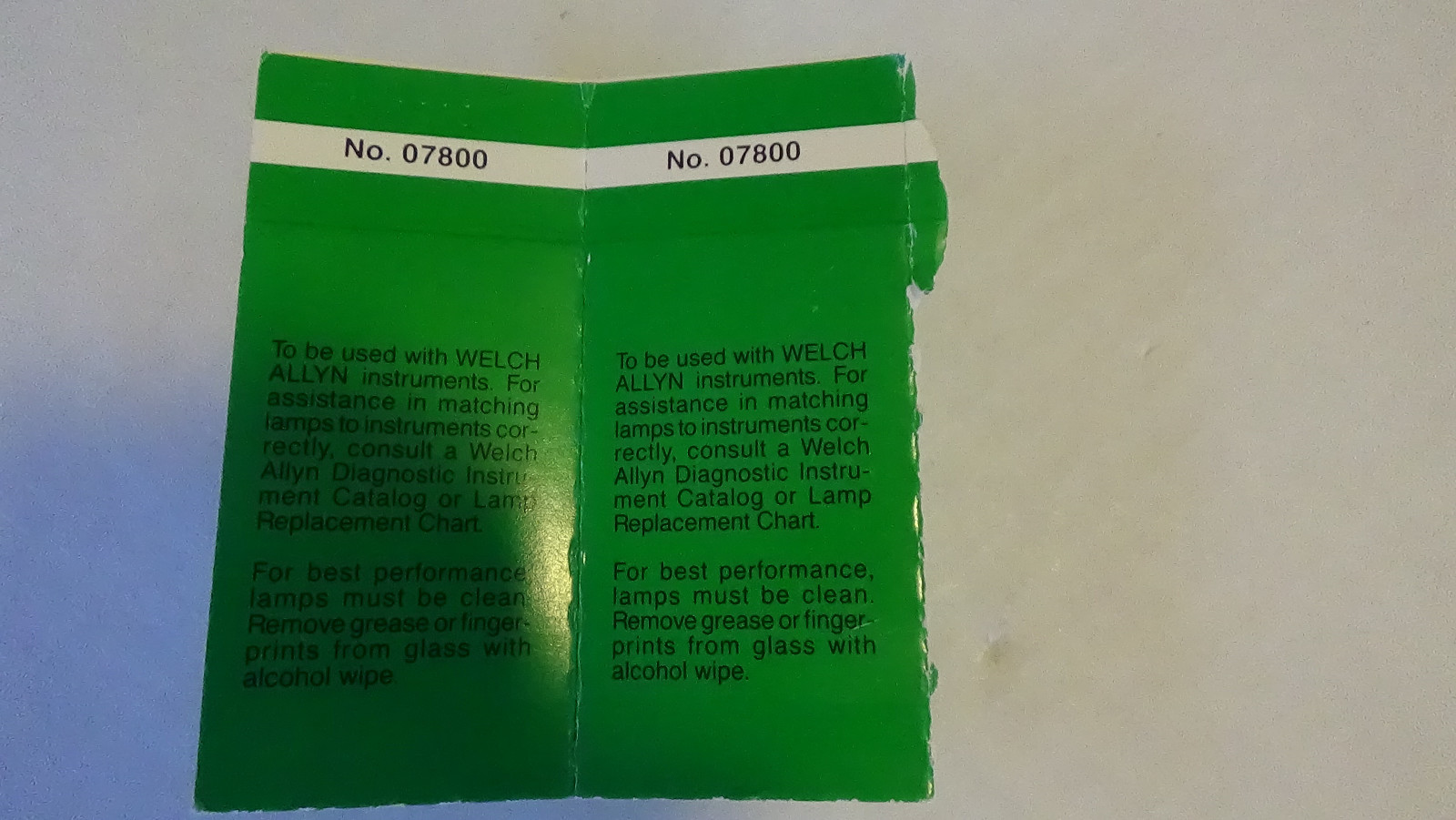 2 Brand New Welch Allyn Replacement Light Bulb Lamps 07800