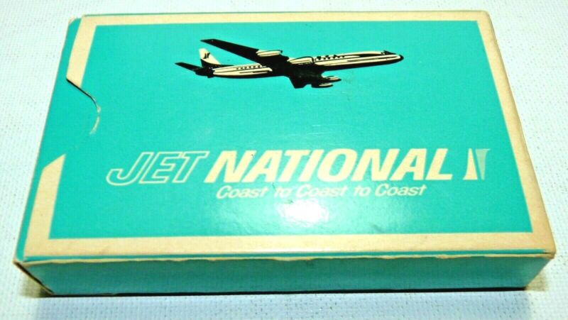 Vintage Jet National Airlines NAL Rare Playing Cards Stewardess American b10