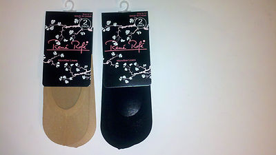4 pairs Rene Rofe Designer microfiber foot liners new VERY SOFT Comfy NEW Deal