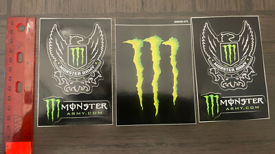 Monster Energy Stickers (lot Of 3)