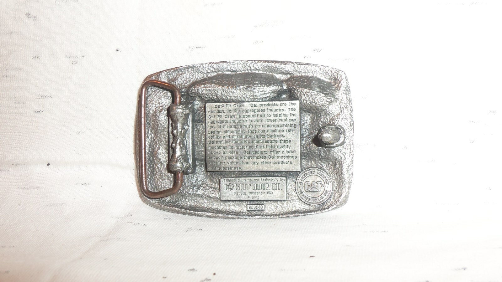 vintage caterpillar surface miners belt buckle