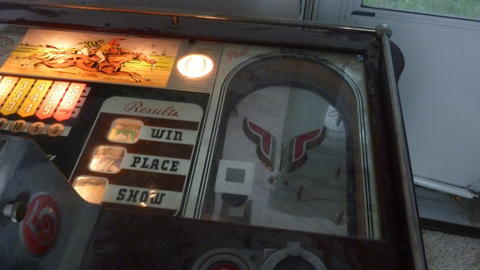 Pace Saratoga Console Slot Machine Circa 1940's Complete Working Lights Up HTF