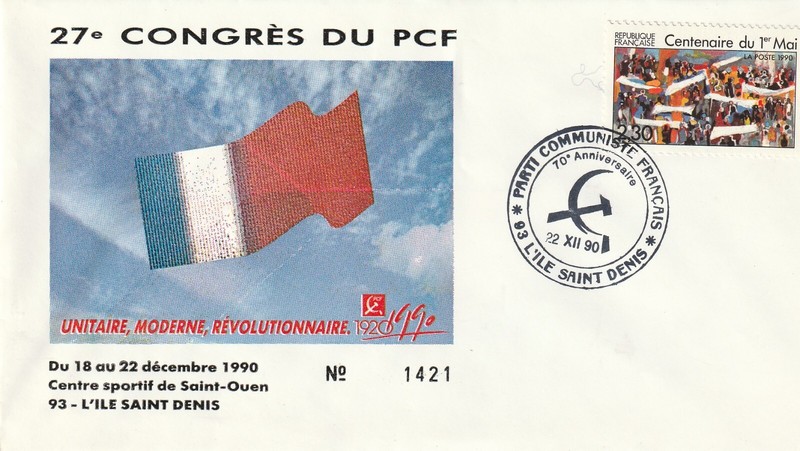 France 1990 Fdc 27 Conres Du Pcf Yt 2644