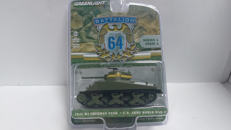 Greenlight 61040c 1943 M4 Sherman Tank Us 1/64