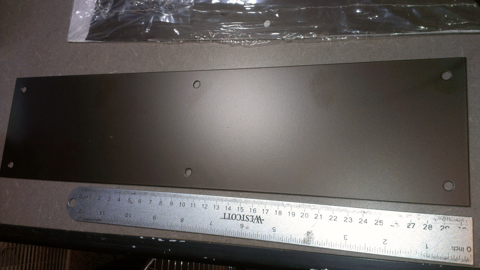 Pair of Bronze Color Commercial Door Push Plates 4