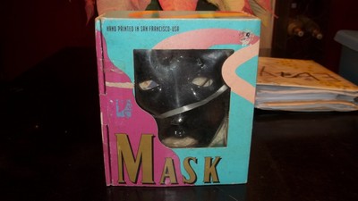 Clay Art Of San Francisco Ceramic Hand Painted black Mask Tragedy Rare Unique