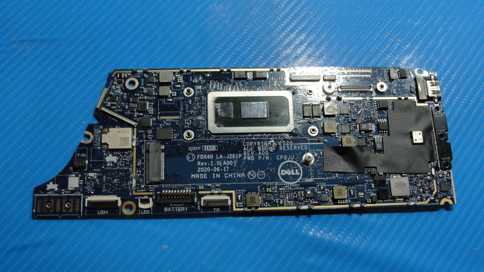 Dell Latitude 13.3” 7310 Intel i7-10610U 1.8GHz 16GB Motherboard 0N7RN LA-J261P