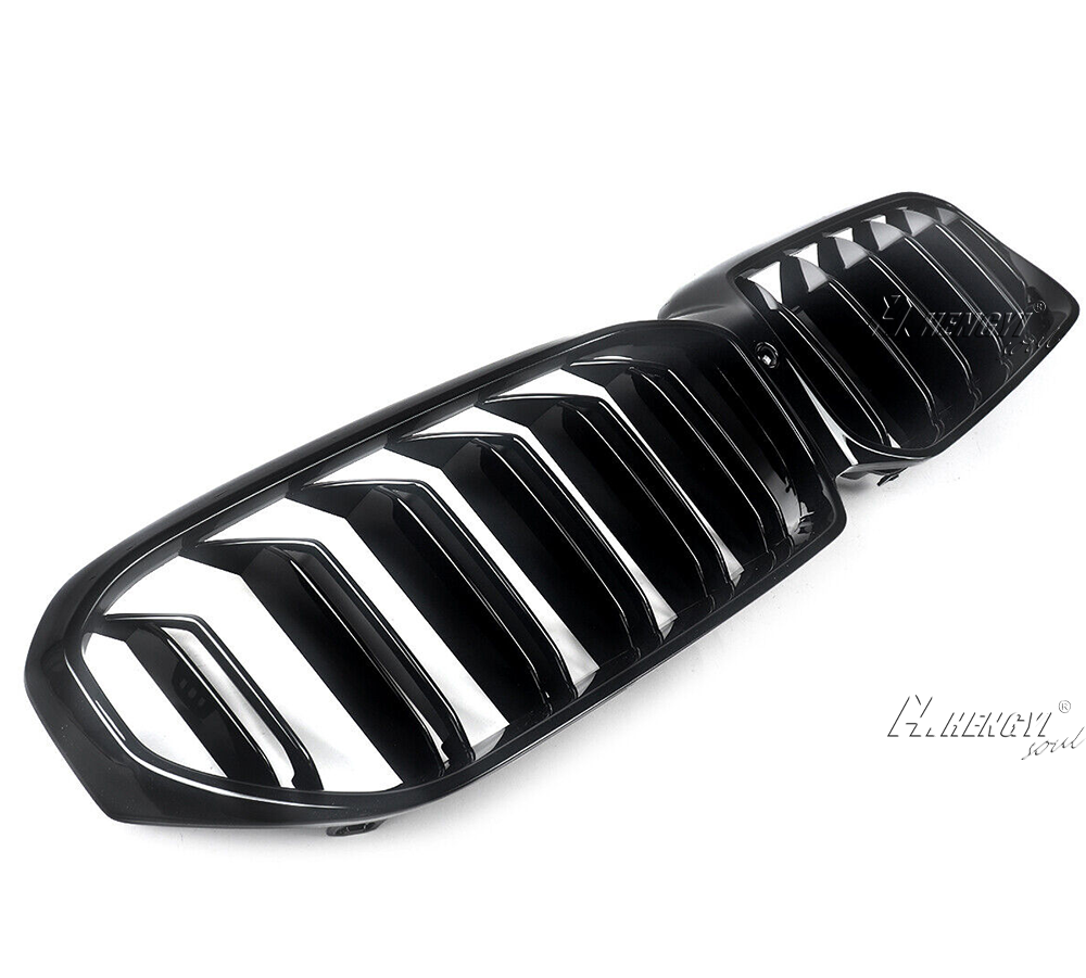 Gloss Black For 2021-2024 BMW G30 G31 530i 540i Dual Slats Front Kidney Grille
