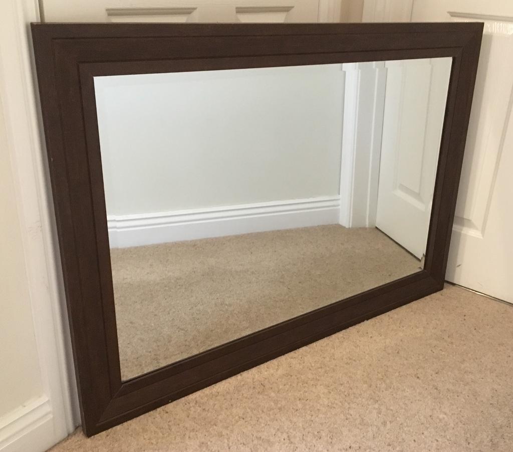 Dark brown wooden framed mirror in Weymouth, Dorset Gumtree