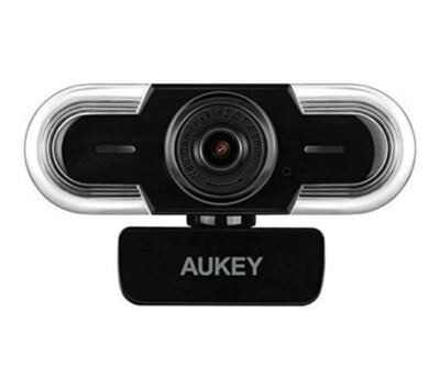 AUKEY Webcam 2K HD with Auto Light Adjustment, Manual Focus and Mic, Live Stream