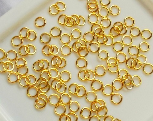 200 Gold Plated Open 3mm Jump Rings, Jewelry Supplies, DIY Beading Supplies