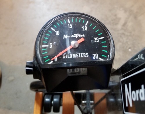 NordicTrack 505 Ski Machine Exercise Fitness Vtg Nordic Track Wooden with Meter