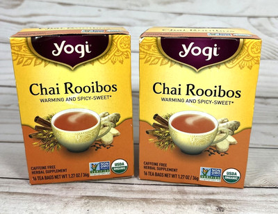 Yogi Chai Rooibos Spicy Sweet Caffeine Free Herbal Tea (2 Pack) BB:8/2025