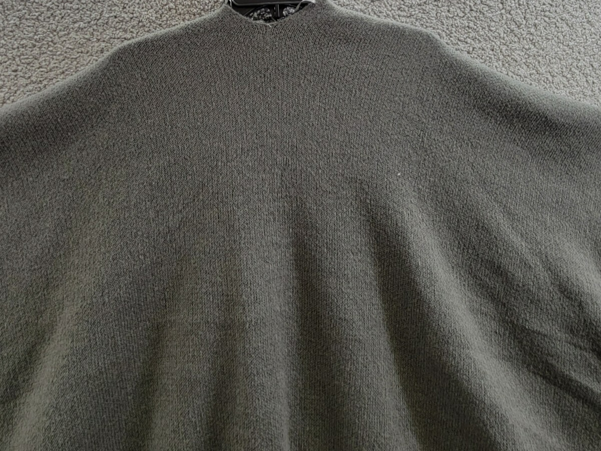 On 34th Tight Knit Reversible Wrap Sweater Women's One Size Black/Gray Rib Hem - Picture 10 of 13