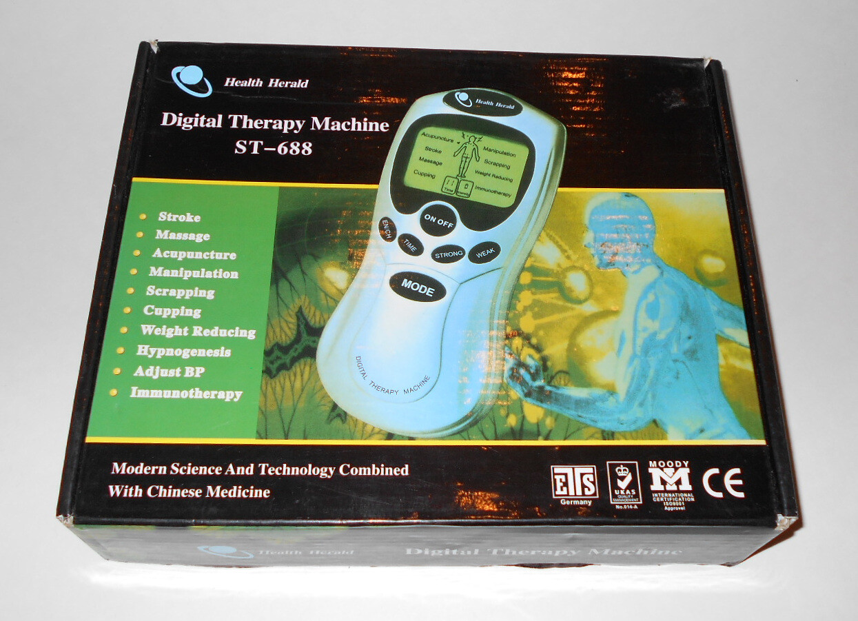 Инструкция digital therapy machine. Электронный массажер миостимулятор Digital Therapy Machine St-688. Digital Therapy Machine чел 058. Health Herald st688. Миостимулятор 4 электрода