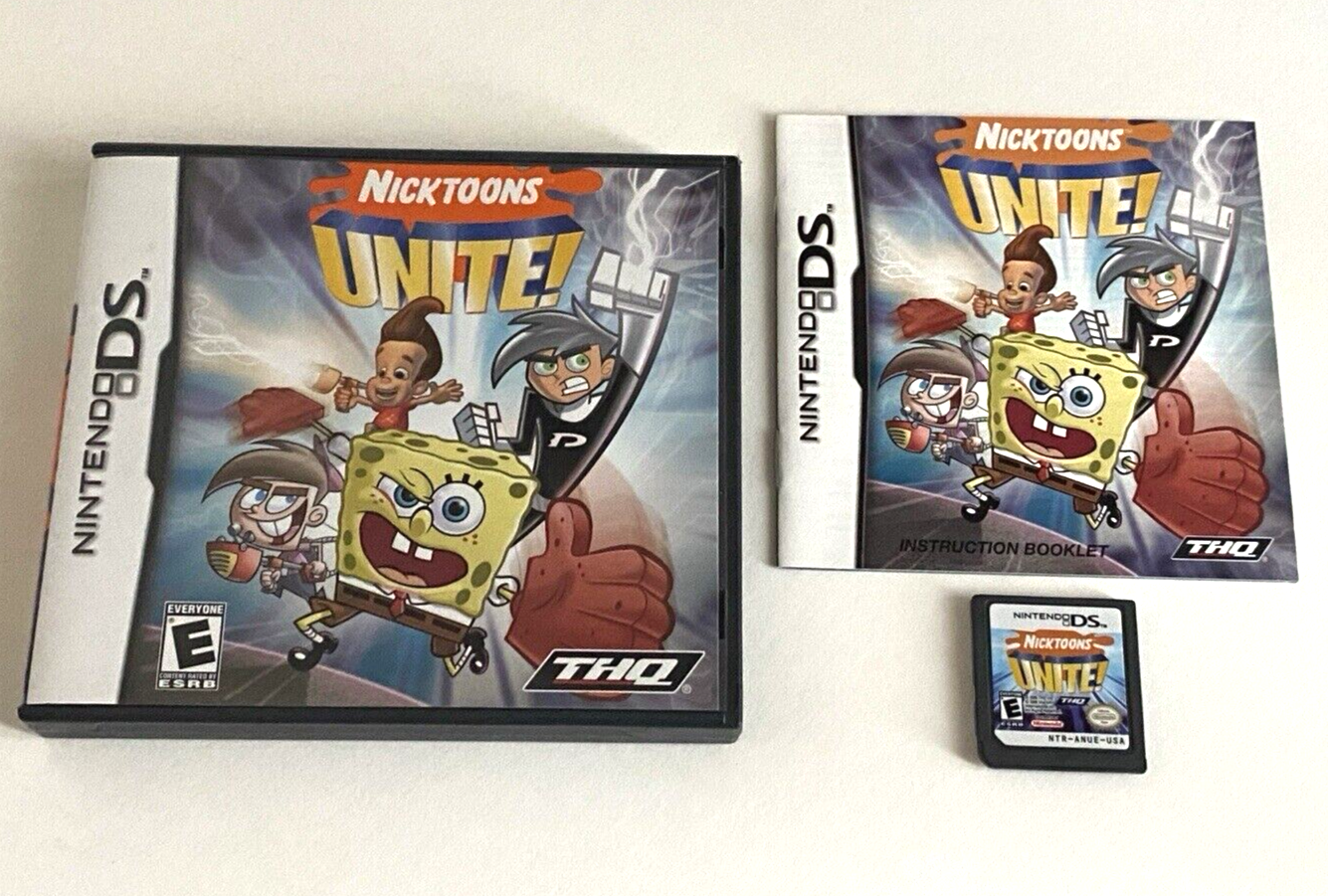 Nicktoons Unite Nintendo DS Complete Video Game Case