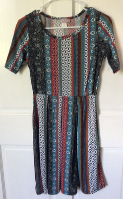 Pretty Women's Retro Dress Small Short Sleeve Cotton Jersey Vintage