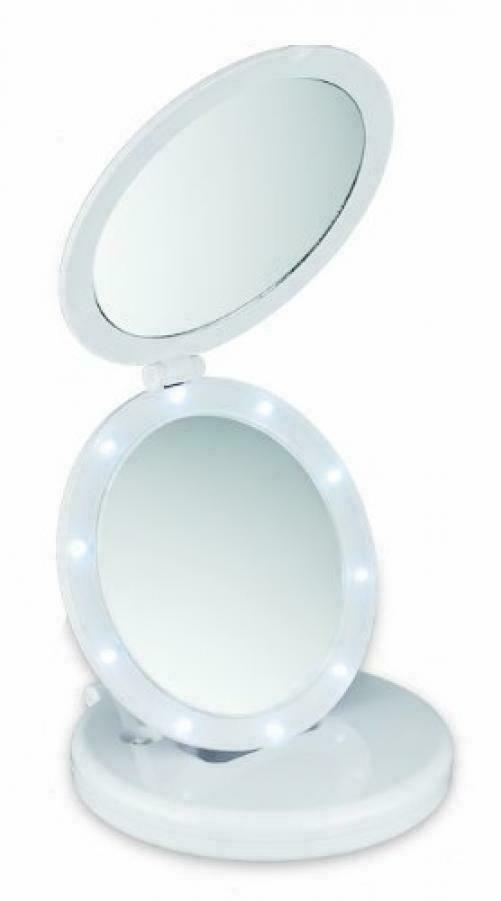Doppio Specchio Eclipse Con Led Ingrandimento 5X Makeup Trucco Donna cir