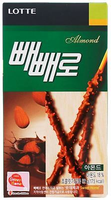 LOTTE Pepero Pocky Biscuit Sticks Almond 32g X 1/15/40 Packs Snack korea