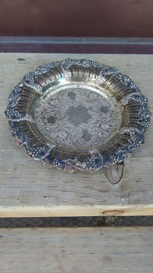 Antique Silver on Copper Plate Old English Reproduction B.P.  B.M. Mounts #2573