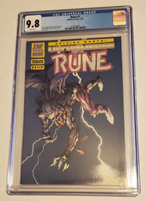 RARE Graded Rune #1 CGC 9.8 W Barry Windsor Smith story, cover, & art.