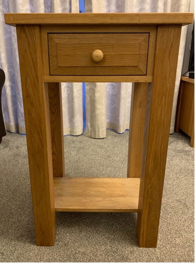 Solid Oak Hall Table / Telephone Table / Solid Wood Console in Royal