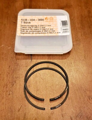 NEW Genuine STIHL (2) Piston Rings 50x1.2mm TS410 TS420 4238-034-3000 OEM