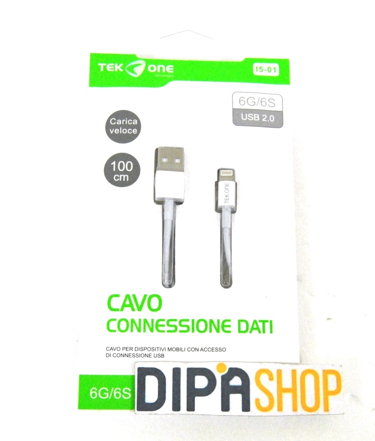 Cavo Adattatore Usb TeKone I5-01 Dati Ricarica Per Apple Iphone 5 5G 5s 5C hsb