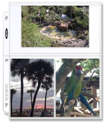 New(15 PK) 3 Pocket Pages BCW PRO Binder Photo Sleeves Ultra Protection 4x6Photo
