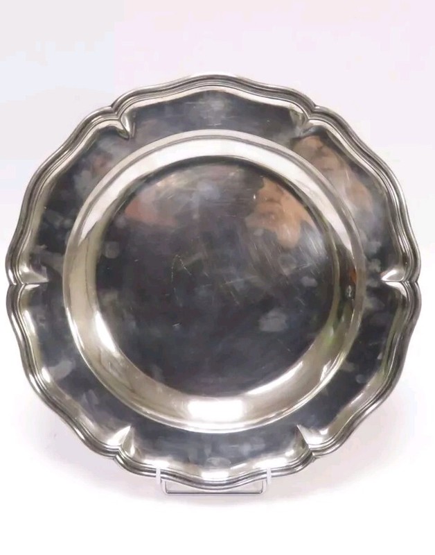 Plat Circulaire Argent Massif 950/1000   OrfÃ¨Vrerie  Suisse - PÃ©Riode 1800-1850