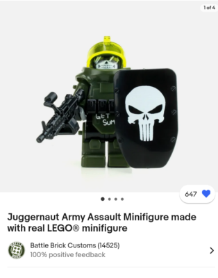 Modern Brick Warfare Custom Juggernaut Army Assault Soldier Clear Custom Minifigure